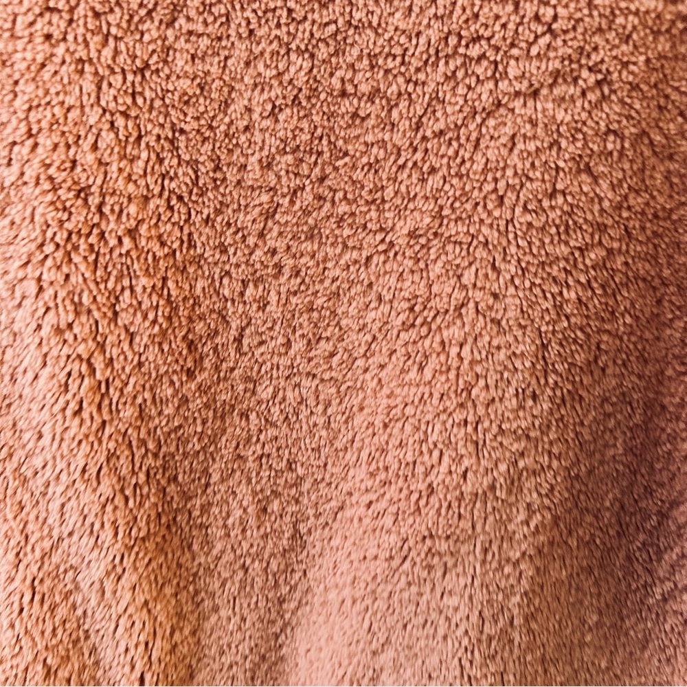 madewell peach pink sherpa teddy fuzzy sweater wide sleeve womens M - Picture 5 of 5